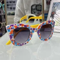 New Cute Fresh Flower Sunglasses Children's Fashion Sunglasses UV Protection Baby Multi-color Lens Glasses sku image 2