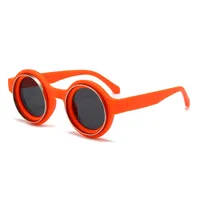 New  Double Circle Round Frame Sunglasses Fashionable Men And Women's Show Street Shot Sunglasses Retro All-match Sunglasses sku image 2