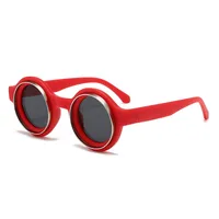 New  Double Circle Round Frame Sunglasses Fashionable Men And Women's Show Street Shot Sunglasses Retro All-match Sunglasses sku image 3