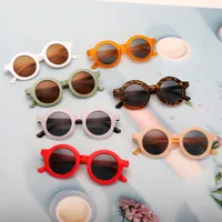 New Retro Round Frame Children's Sunglasses Anti-Blue Ultraviolet Trendy Men's Sunglasses Danish Frosted Multicolor Glasses main image 1