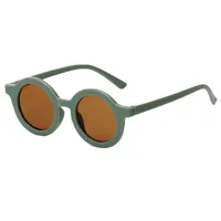 New Retro Round Frame Children's Sunglasses Anti-Blue Ultraviolet Trendy Men's Sunglasses Danish Frosted Multicolor Glasses main image 3