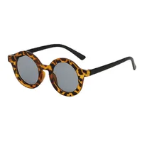 New Retro Round Frame Children's Sunglasses Anti-Blue Ultraviolet Trendy Men's Sunglasses Danish Frosted Multicolor Glasses main image 4