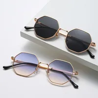 New Fashion Ladies Sunglasses Classic Retro Metal Multilateral Men's Sunglasses Sunglasses Factory Straight main image 1