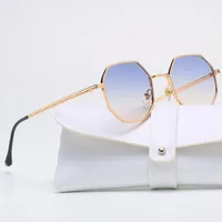 New Fashion Ladies Sunglasses Classic Retro Metal Multilateral Men's Sunglasses Sunglasses Factory Straight main image 2