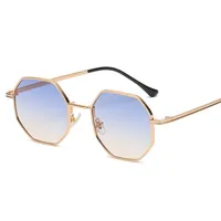 New Fashion Ladies Sunglasses Classic Retro Metal Multilateral Men's Sunglasses Sunglasses Factory Straight sku image 2
