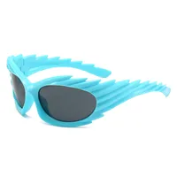Style Distinctive Wings Riding Sunglasses Concave Style Ins Fashionable Sunglasses Women's Barbed Hedgehog Y2K Sunglasses sku image 4
