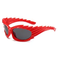 Style Distinctive Wings Riding Sunglasses Concave Style Ins Fashionable Sunglasses Women's Barbed Hedgehog Y2K Sunglasses sku image 6