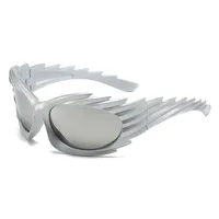 Style Distinctive Wings Riding Sunglasses Concave Style Ins Fashionable Sunglasses Women's Barbed Hedgehog Y2K Sunglasses sku image 7