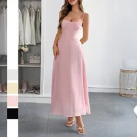 Men's Swing Dress Elegant Vacation Strap Sleeveless Solid Color Midi Dress Casual Daily Tea Party main image 1