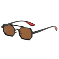 Trendy Metal Double-Beam Sunglasses, Fashionable Business Men's Outdoor Anti-Uv Sunglasses, Personalized Small-Frame Glasses sku image 8