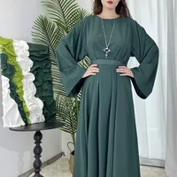 Middle East Dubai Multicolor Plus Size Women's Basic Casual Dress Muslim Abaya main image 4
