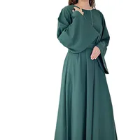 Middle East Dubai Multicolor Plus Size Women's Basic Casual Dress Muslim Abaya main image 5