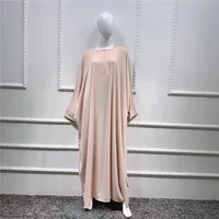 Traditional Clothing  Foreign Trade Swing Solid Color Batwing Sleeve Robe Plus Size Women's Clothing Dress sku image 7