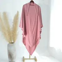 Solid Color Middle East Dubai Turkey Solid Color Single Layer High Elastic Wrinkle Turban Scarf main image 2