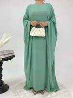 Foreign Trade Women's Muslim Clothing Abaya Waist Bat Sleeve Dress Waist Bat Sleeve Dress sku image 2
