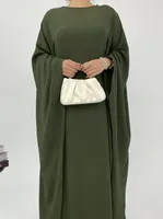 Foreign Trade Women's Muslim Clothing Abaya Waist Bat Sleeve Dress Waist Bat Sleeve Dress sku image 15