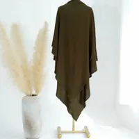 Solid Color Middle East Dubai Turkey Solid Color Double Layer High Elastic Wrinkle Turban Scarf sku image 5