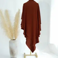 Solid Color Middle East Dubai Turkey Solid Color Double Layer High Elastic Wrinkle Turban Scarf sku image 6