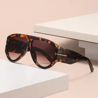 Pilot T Toad Sunglasses Women's   Personality Large Frame Glasses Fashionable Simple Men's Sunglasses sku image 4