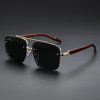 New  HD Polarized Sunglasses Men's Pilot Driving Goggles Retro Trendy Personalized Sunglasses main image 1