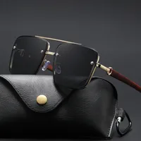New  HD Polarized Sunglasses Men's Pilot Driving Goggles Retro Trendy Personalized Sunglasses main image 2