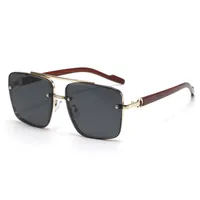 New  HD Polarized Sunglasses Men's Pilot Driving Goggles Retro Trendy Personalized Sunglasses sku image 1