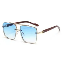 New  HD Polarized Sunglasses Men's Pilot Driving Goggles Retro Trendy Personalized Sunglasses sku image 7