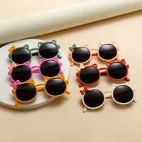 Kids Sunglasses Wholesale Cute Bowknot Cartoon Childlike Sunglasses Sun-proof Girls Sunglasses Multicolor In Stock main image 1