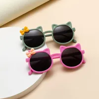 Kids Sunglasses Wholesale Cute Bowknot Cartoon Childlike Sunglasses Sun-proof Girls Sunglasses Multicolor In Stock main image 2