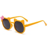 Kids Sunglasses Wholesale Cute Bowknot Cartoon Childlike Sunglasses Sun-proof Girls Sunglasses Multicolor In Stock sku image 2