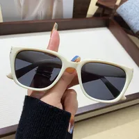 Internet Popular Street Photoshoot Sunglasses Women's Anti-ultraviolet Sunglasses Men's Fashionable All-match Concave Shape Large Frame Slimming Sunshade Glasses sku image 2