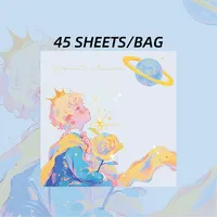 1 Piece Portrait Cartoon Oil Painting Class Learning School Paper Cartoon Style Cute Retro Sticky Note sku image 3