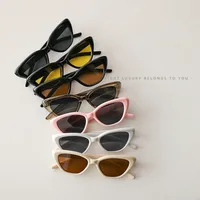 Children's New Sunglasses Simple Frame Color Men And Women Treasure Han Feng Ins Round Frame Sunglasses Clear Travel Style main image 1