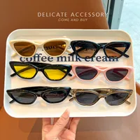 Children's New Sunglasses Simple Frame Color Men And Women Treasure Han Feng Ins Round Frame Sunglasses Clear Travel Style main image 2