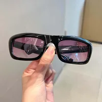 Children's New Sunglasses Simple Frame Color Men And Women Treasure Han Feng Ins Round Frame Sunglasses Clear Travel Style sku image 3