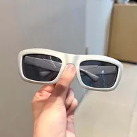 Children's New Sunglasses Simple Frame Color Men And Women Treasure Han Feng Ins Round Frame Sunglasses Clear Travel Style sku image 5