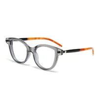 New   Flat Glasses Frame Men's And Women's Cat's Eye Personalized Retro Glasses Frame Trendy Ins Anti-blue Light Flat Glasses main image 2