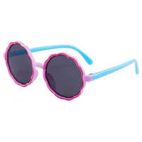 New Children's Sunglasses Fashion Cute Round Frame Wave Sunglasses Trend Baby Cartoon Color Sunglasses main image 4