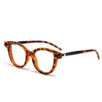 New   Flat Glasses Frame Men's And Women's Cat's Eye Personalized Retro Glasses Frame Trendy Ins Anti-blue Light Flat Glasses main image 3