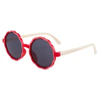 New Children's Sunglasses Fashion Cute Round Frame Wave Sunglasses Trend Baby Cartoon Color Sunglasses sku image 2