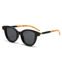 New   Flat Glasses Frame Men's And Women's Cat's Eye Personalized Retro Glasses Frame Trendy Ins Anti-blue Light Flat Glasses sku image 1