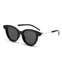 New   Flat Glasses Frame Men's And Women's Cat's Eye Personalized Retro Glasses Frame Trendy Ins Anti-blue Light Flat Glasses sku image 3