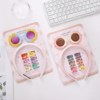 Children's Color Sunglasses Hairpin Suit   Children Sunshade Glasses Hairpin Suit Manufacturers Wholesale main image 1