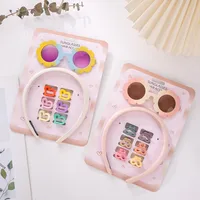 Children's Color Sunglasses Hairpin Suit   Children Sunshade Glasses Hairpin Suit Manufacturers Wholesale main image 2