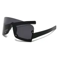 New Large Frame Conjoined Sunglasses  Internet-famous Fashion Windproof Sunglasses  Colorful Frame Sunglasses sku image 1