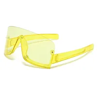 New Large Frame Conjoined Sunglasses  Internet-famous Fashion Windproof Sunglasses  Colorful Frame Sunglasses sku image 6