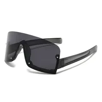 New Large Frame Conjoined Sunglasses  Internet-famous Fashion Windproof Sunglasses  Colorful Frame Sunglasses sku image 3