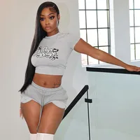 Daily Sports Women's Classic Style Streetwear Solid Color Spandex Polyester Shorts Co-ord Set Shorts Sets main image 2