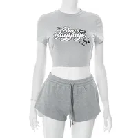 Daily Sports Women's Classic Style Streetwear Solid Color Spandex Polyester Shorts Co-ord Set Shorts Sets sku image 1