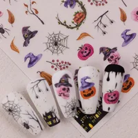 Cartoon Style Vintage Style Crow Pumpkin Cat Nail Stickers Nail Sticker main image 4